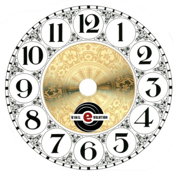 Orologio da parete con disco vinile lavorato a mano Pisa