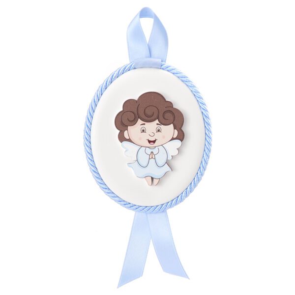 Capoculla Angioletto Bimbo Ovale Celeste