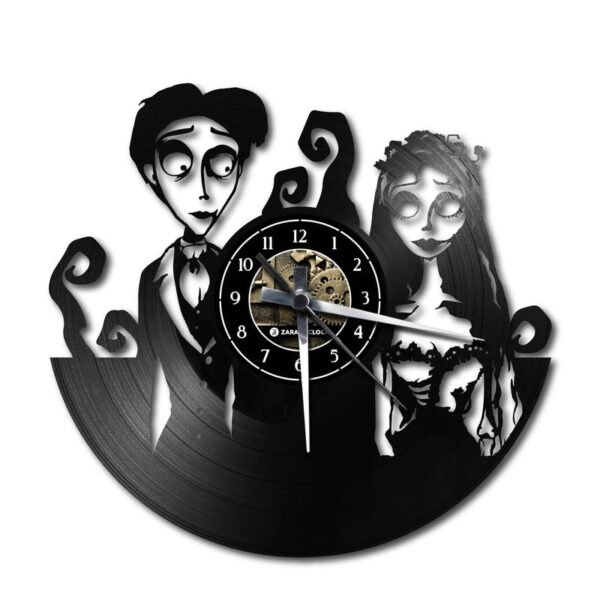 Orologio da Parete con Disco Vinile Lavorato a Mano La Sposa Cadavere