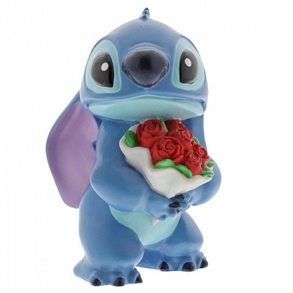 Stitch con mazzo di fiori 