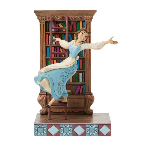 Walt Disney Jim Shore Statuetta Bella Nella Sua Biblioteca