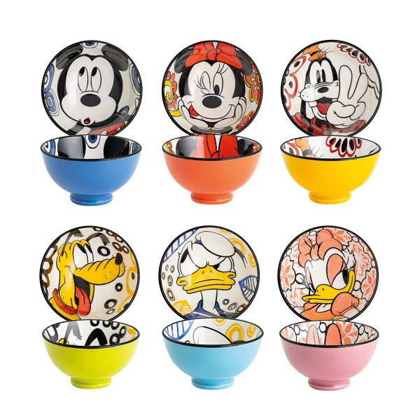 Walt Disney Set 6 Coppette Forever & Ever da Mickey a Minnie, passando per Pluto,Pippo, Paperino e  Paperina