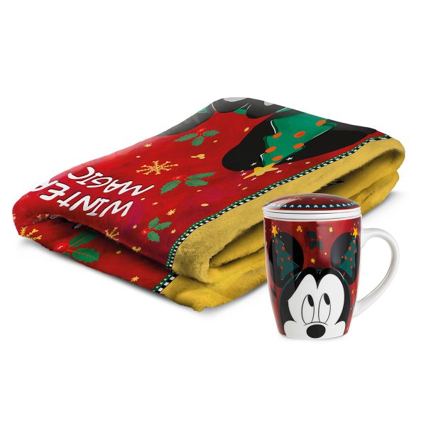 Walt Disney Set Plaid e Tisaniera Natale Mickey Mouse Topolino