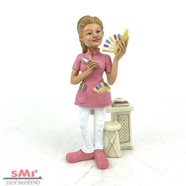 Statuina Mestiere Caricatura Estetista Manicure