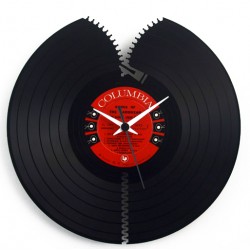 Orologio a parete con disco vinile lavorato a mano Zip