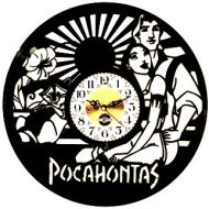 Orologio da Parete con Disco Vinile Lavorato a Mano Pocahontas 2