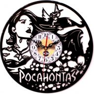 Orologio da Parete con Disco Vinile Lavorato a Mano Pocahontas 3