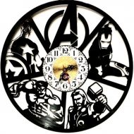 Orologio da Parete con Disco Vinile Lavorato a Mano Avengers 2