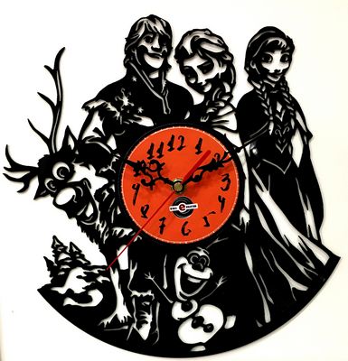 Orologio da parete con disco vinile lavorato a mano Frozen 3