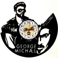 Orologio da Parete con Disco Vinile Lavorato a Mano George Michael