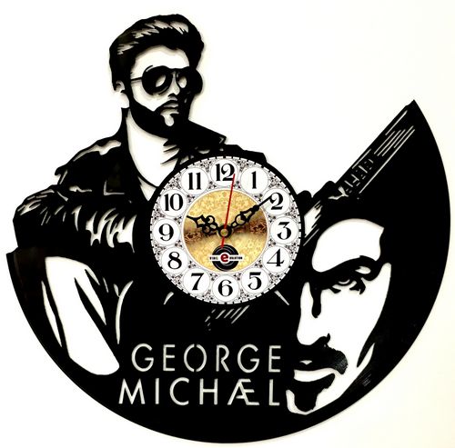 Orologio da Parete con Disco Vinile Lavorato a Mano George Michael