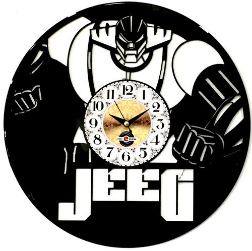 Orologio da Parete con Disco Vinile Lavorato a Mano Jeeg Robot D’Acciaio