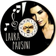 Orologio da Parete con Disco Vinile Lavorato a Mano Laura Pausini