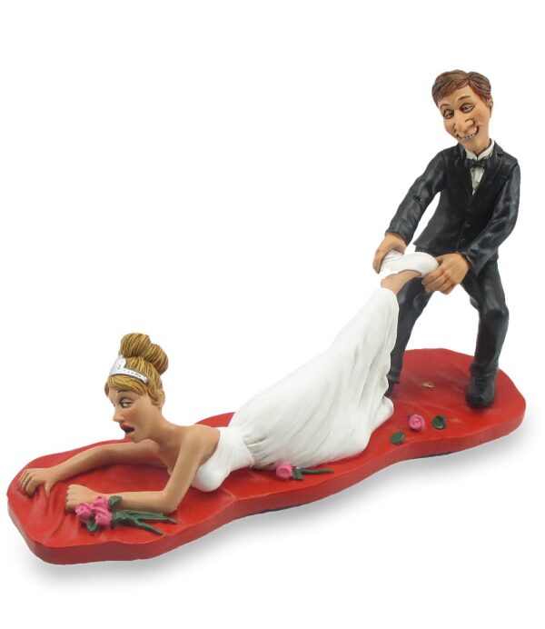 Funny matrimonio sposo trascina la sposa 14cm