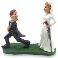 Funny matrimonio sposa con fucile 17cm