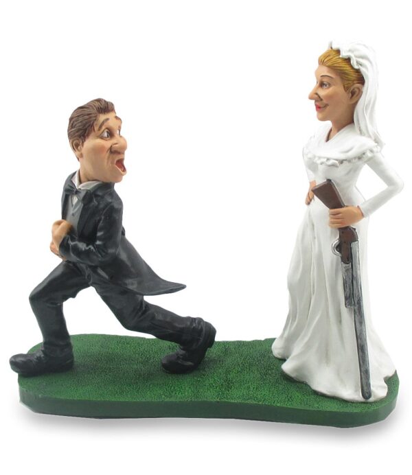 Funny matrimonio sposa con fucile 17cm