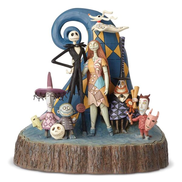 Jim Shore Carved Jack, Sally e gli inquietanti abitanti di Halloween Town Nightmare Before Christmas