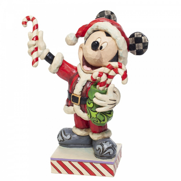 Walt Disney Jim Shore Topolino Natale con bastoncini di zucchero