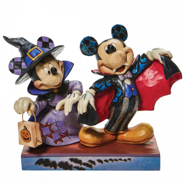 Walt Disney Jim Shore – Topolino e Minnie come vampiri Terrificanti dolcetti o scherzetti