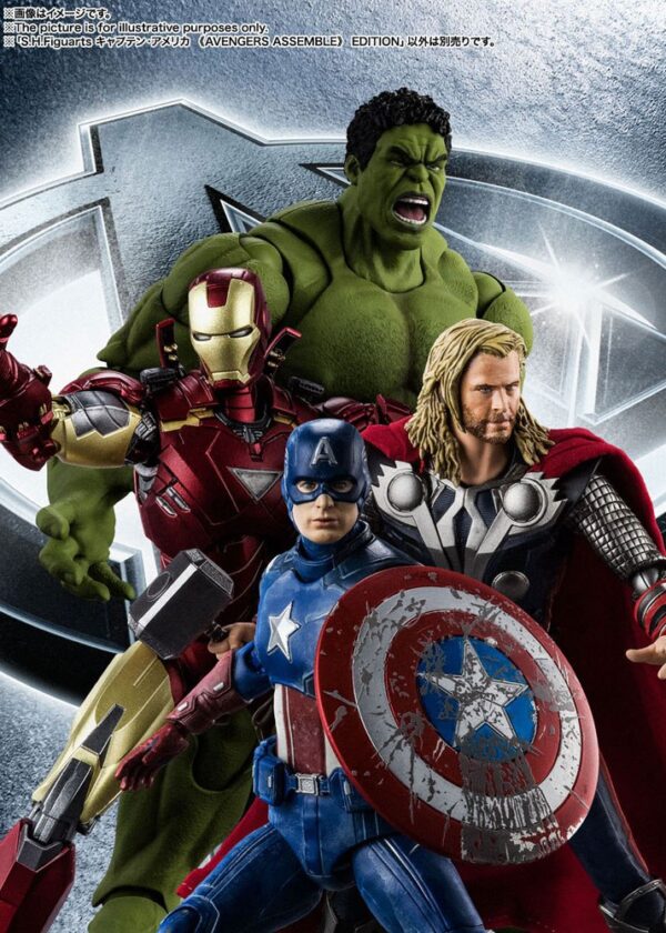 Avengers SH Figuarts Action Figure Capitan America (Avengers Assemble Edition) 15 cm Action figures Vendicatori