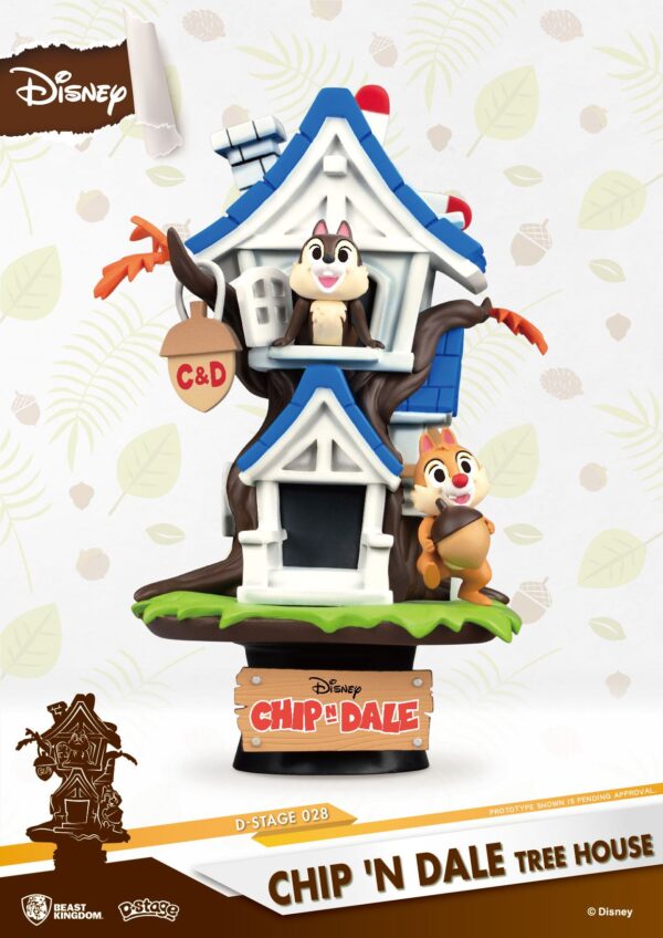 Disney Summer Series D-Stage PVC Diorama CIP&CIOP Chip ‘n Dale Tree House 16 cm