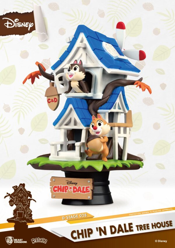 Disney Summer Series D-Stage PVC Diorama CIP&CIOP Chip 'n Dale Tree House 16 cm - immagine 6