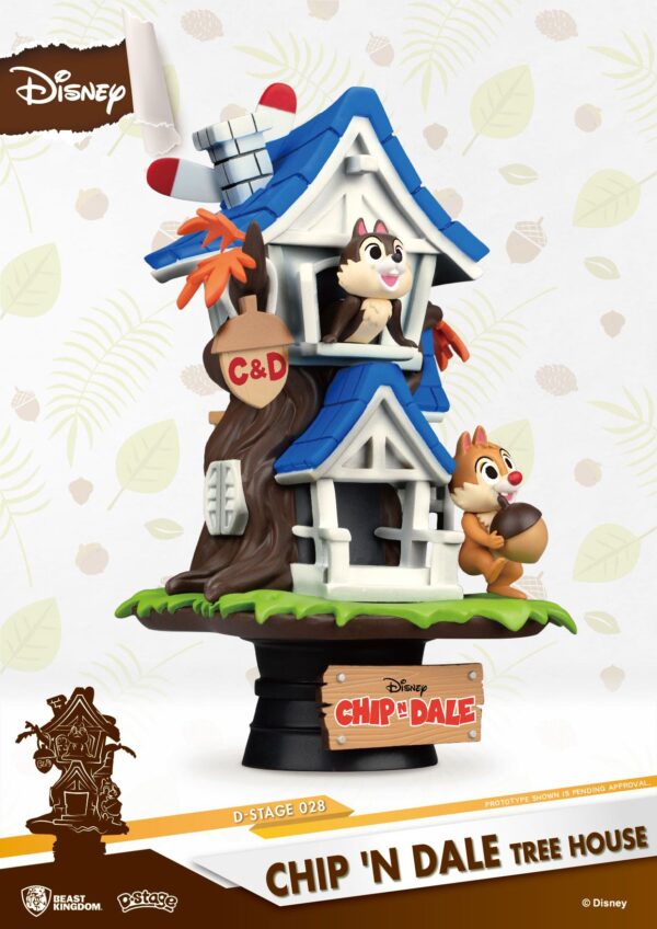 Disney Summer Series D-Stage PVC Diorama CIP&CIOP Chip 'n Dale Tree House 16 cm - immagine 4