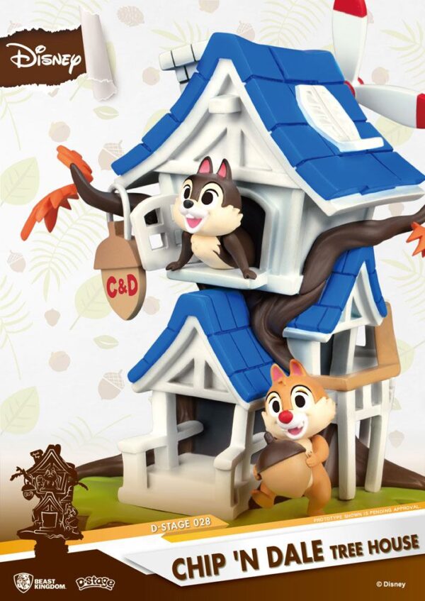 Disney Summer Series D-Stage PVC Diorama CIP&CIOP Chip ‘n Dale Tree House 16 cm