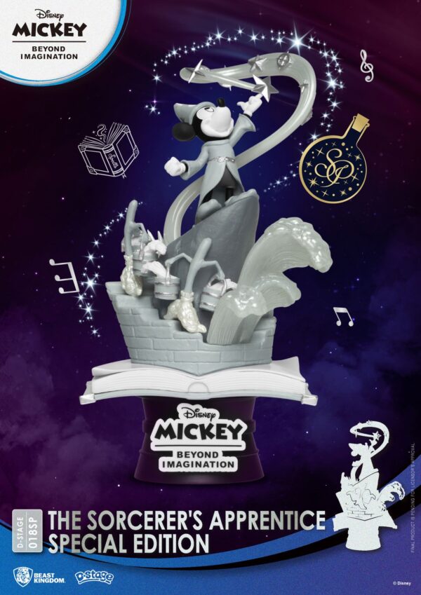 Topolino Beyond Imagination D-Stage PVC Diorama L'apprendista stregone Edizione speciale 15 cm - immagine 4