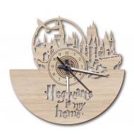 Orologio da Parete con Disco in Legno Lavorato a Mano Hogwarts Harry potter