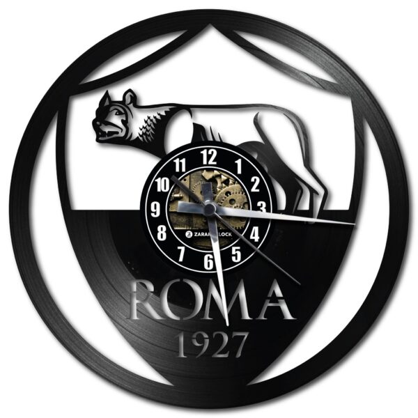 Orologio da Parete con Disco Vinile Lavorato a Mano Roma