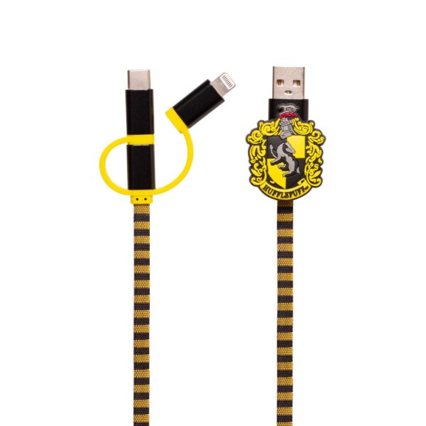 Harry Potter Cavo per ricarica cellulari 3 in 1 Tassorosso - immagine 3