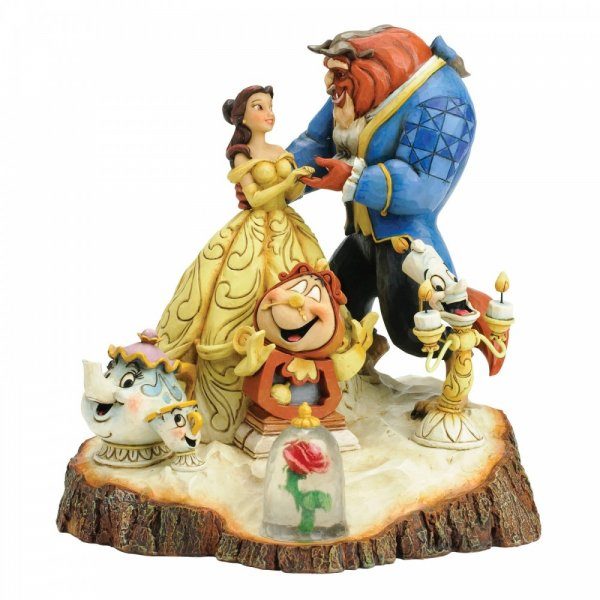 Disney Jim Shore Carved La bella e la bestia