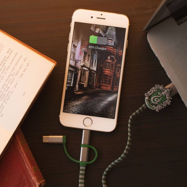 Harry Potter cavo per ricarica cellulari 3 in 1 Serpeverde - immagine 3