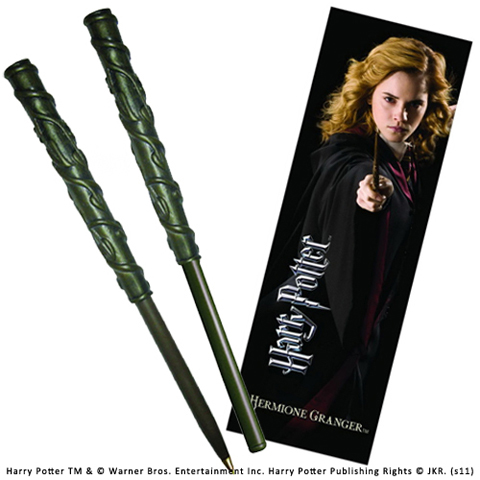 Harry Potter Bacchetta penna e Segnalibro di Hermione