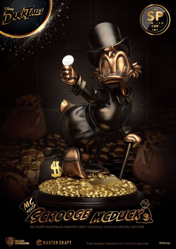 Beast Kingdom Zio Paperone Master Craft Statua Scrooge Edizione Speciale