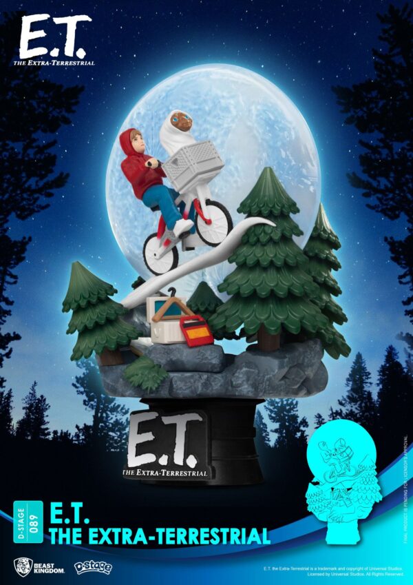 ET the Extra-Terrestre D-Stage PVC Diorama Scena iconica Scena del film