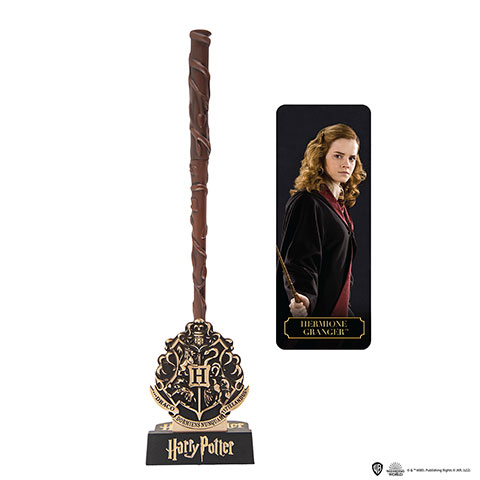 Harry Potter Penna bacchetta Hermione Granger supporto e segna libro