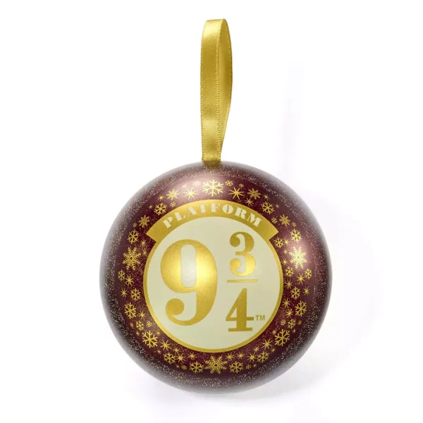 Harry Potter Pallina di Natale Binario 9 e 3/4 e Collana