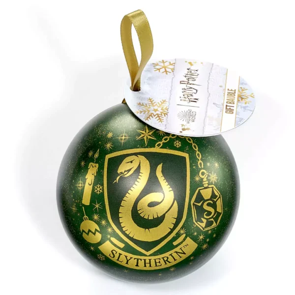 Harry Potter Pallina di Natale Serpeverde e collana - immagine 4