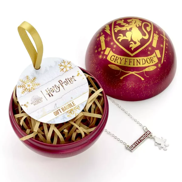 Harry Potter Pallina di natale Grifondoro e collana - immagine 4