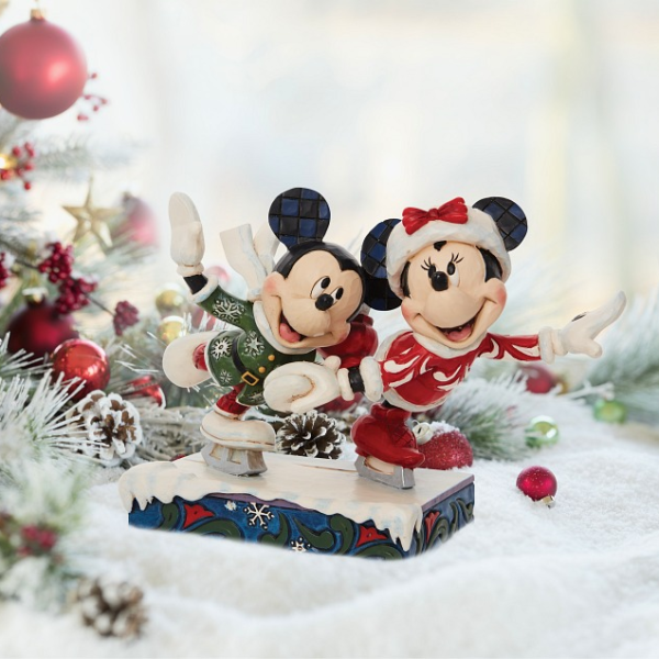 Walt Disney Jim Shore Topolino e Minnie pattinaggio sul ghiaccio - immagine 5