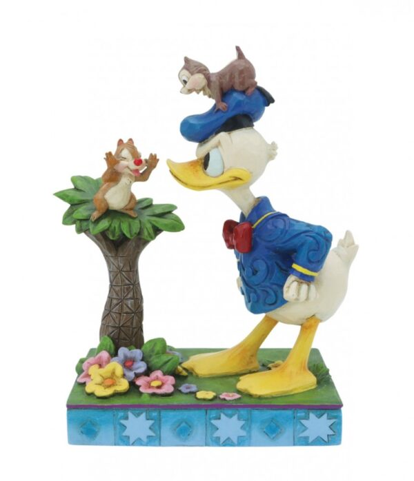 Walt Disney Jim Shore Statuetta di Paperino e Chip e Dale