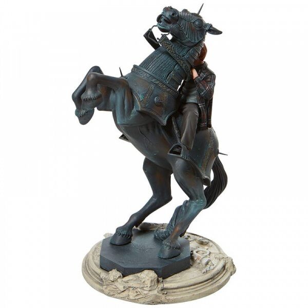 Harry Potter Figurina del capolavoro di Ron su un cavallo degli scacchi Warner Bros. Entertainment Inc Statue - immagine 3