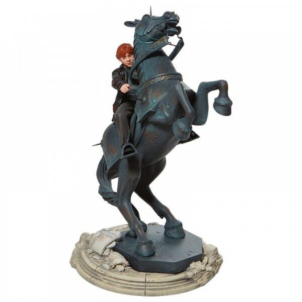 Harry Potter Figurina del capolavoro di Ron su un cavallo degli scacchi