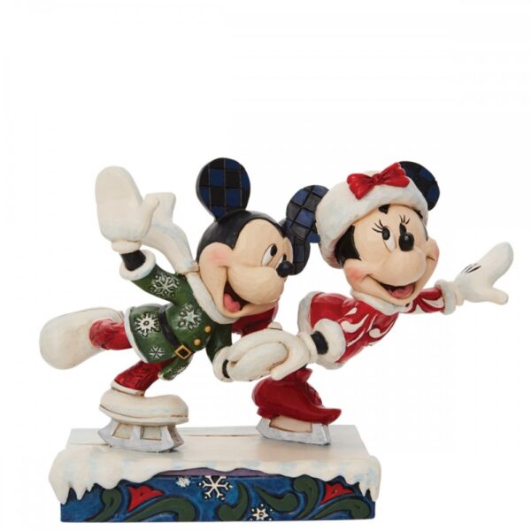 Walt Disney Jim Shore Topolino e Minnie pattinaggio sul ghiaccio