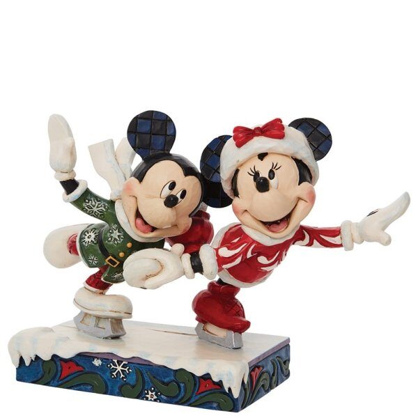 Walt Disney Jim Shore Topolino e Minnie pattinaggio sul ghiaccio - immagine 3