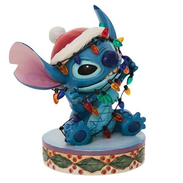 Walt Disney Jim Shore Stitch avvolto da luci di natale - immagine 4