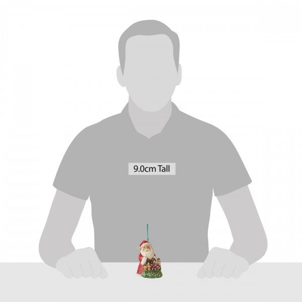 Jim Shore Ornamento di Babbo Natale con sacco doni - immagine 4