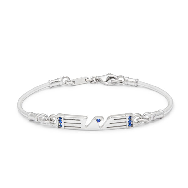 Bracciale Aquila Meno 9 Silver Zaffiri S.S. Lazio